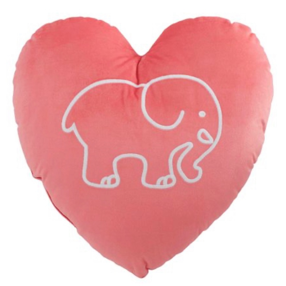 Ivory Ella Pink Heart Pillow